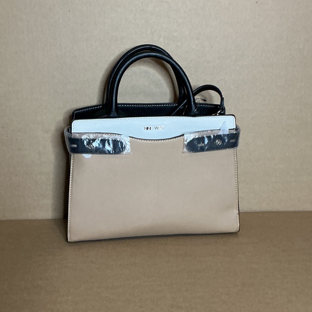 Nine West Beige and Black Satchel